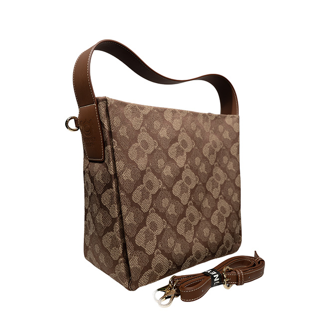 Henney Bear Shadow Bear Brown Women's Signature Hand Bag H-1011