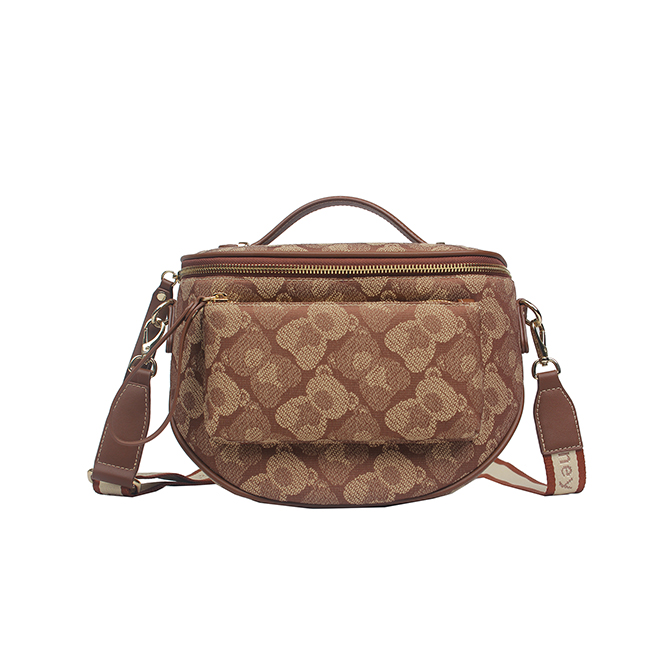Henney Bear Shadow Bear Brown Crossbody Bag H-965