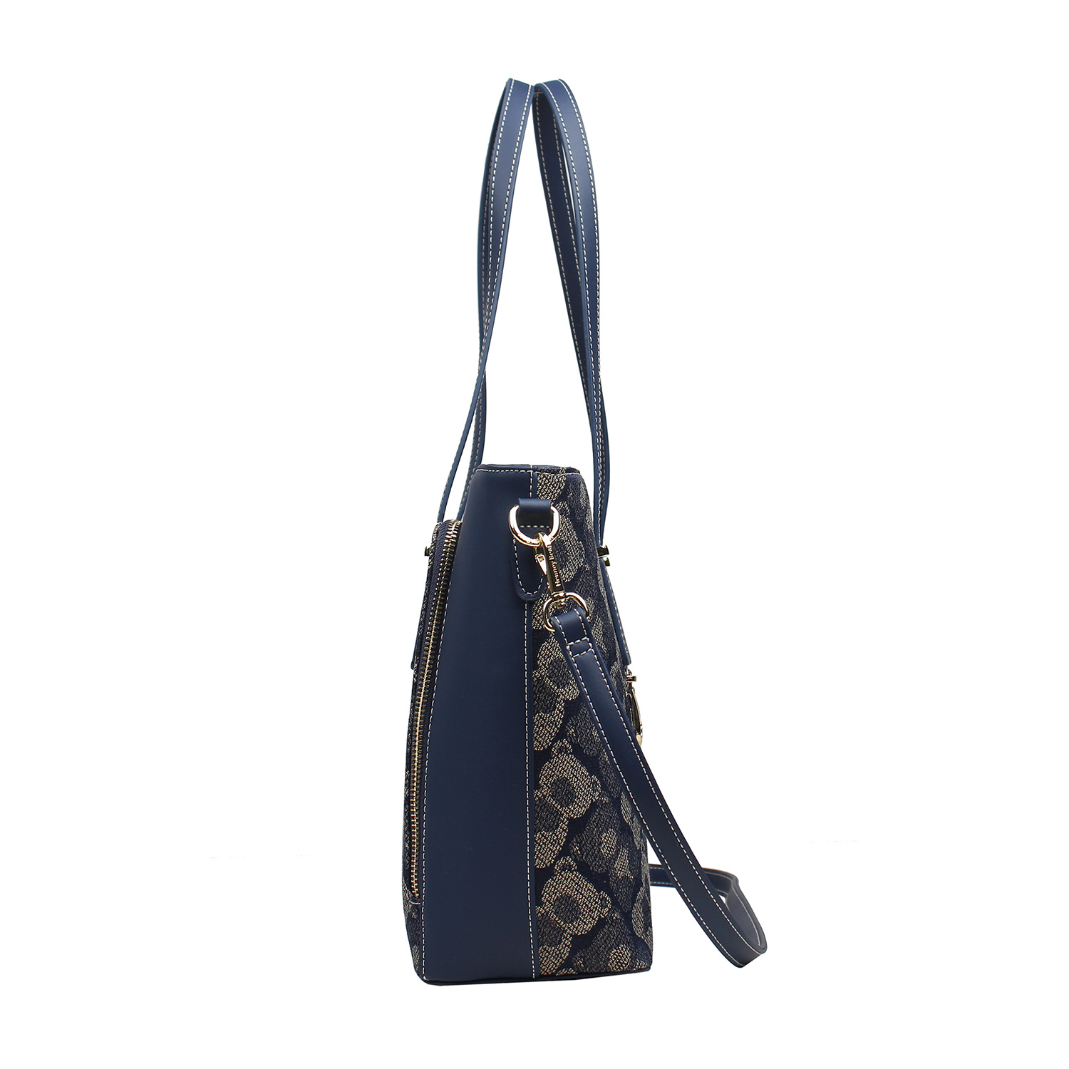 Henney Bear Shadow Bear Designer Tote Bag with Zip Closure H-1002