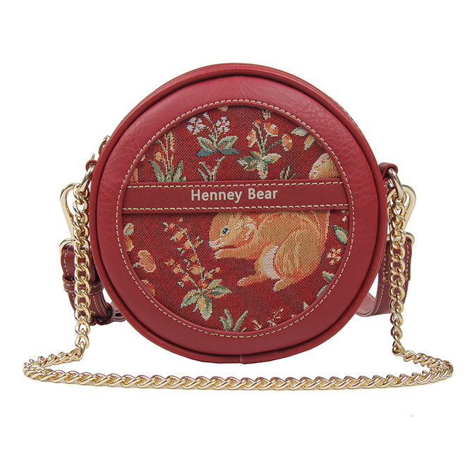 Henney Bear Squirrel & Rabbit Round Crossbody H-364