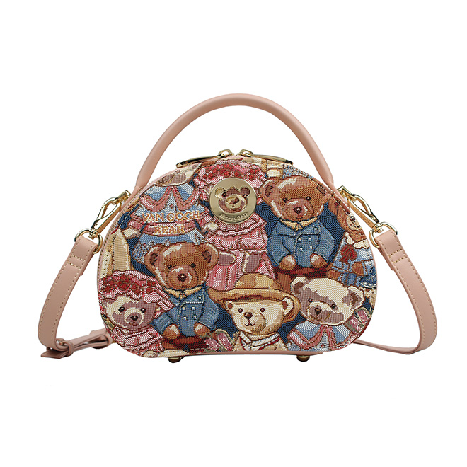 Henney Bear Vincent Bear Round Handbag H-1126