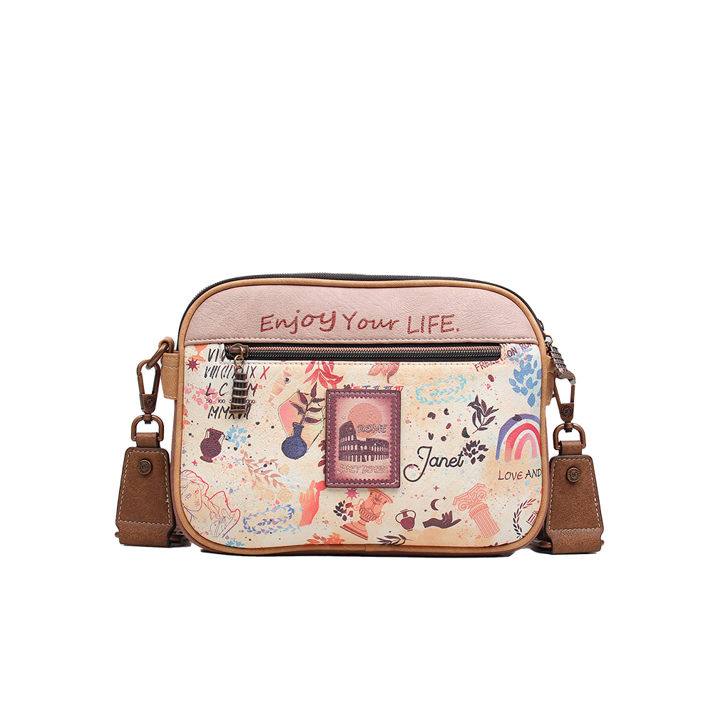 Janet Bear A Tour of Rome Studded Crossbody Bag J-009