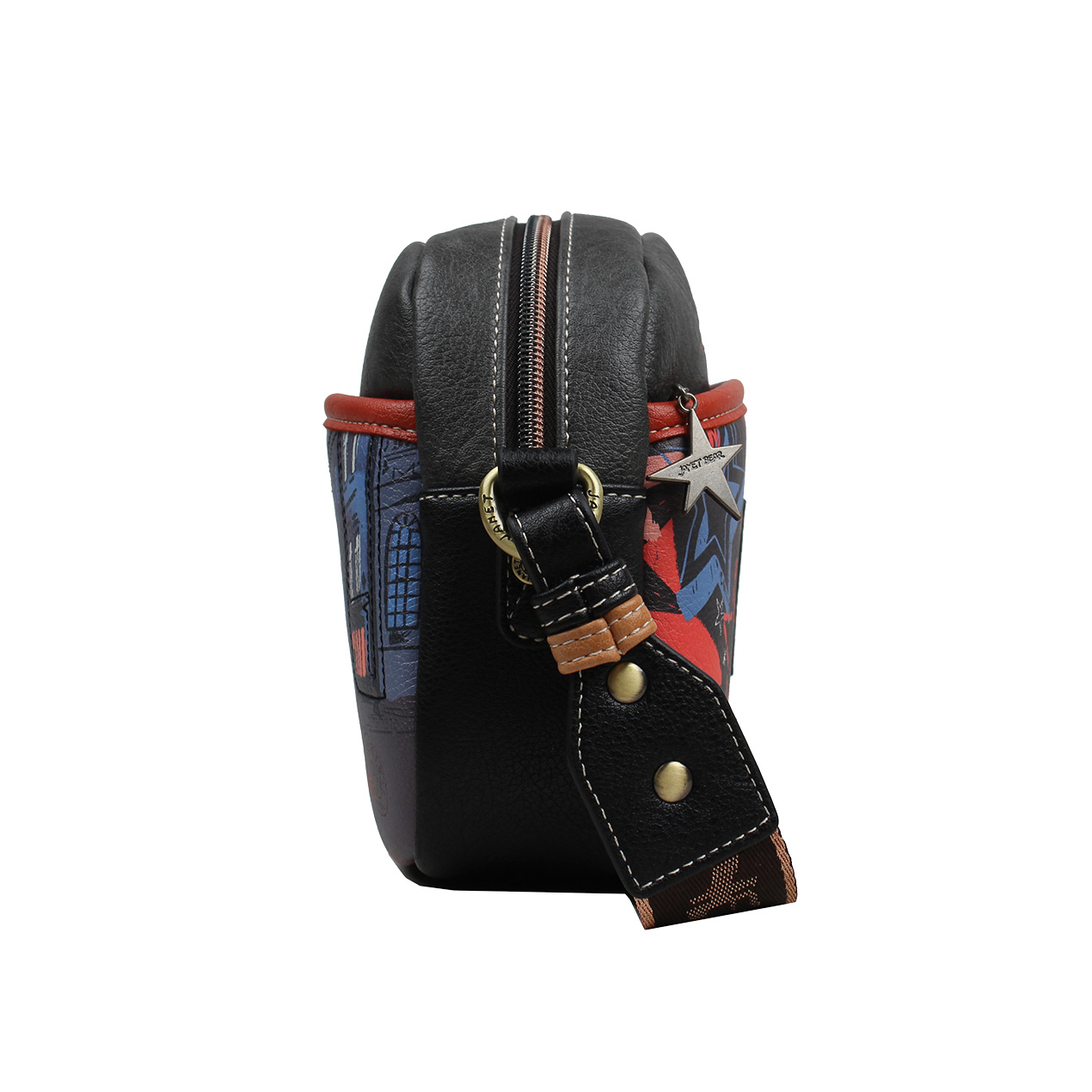 Janet Bear Paris Dream Crossbody Bag (Front Zipper Style) J-007