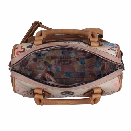 Janet Bear Tour Of Rome Handbag - J-087B