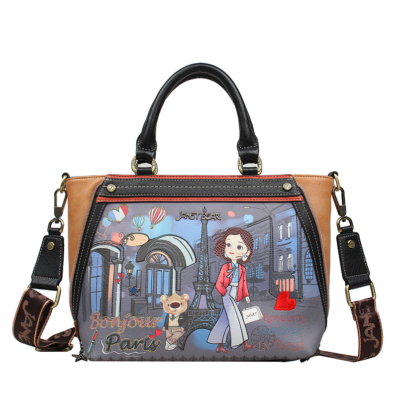 Janet Landon Paris Dream Hand & Shoulder Carry Bag J-082