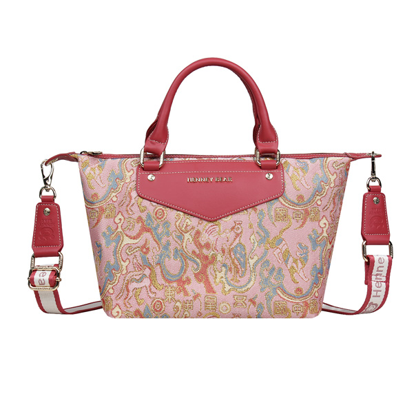 Oriental Star Pink Tapestry Tote Shoulder Bag