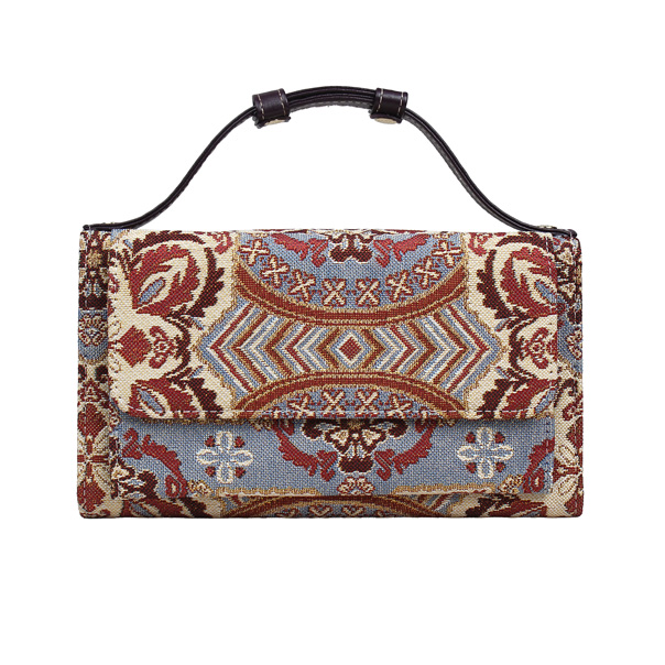 Peony Flower Purple Tapestry Purse Bag