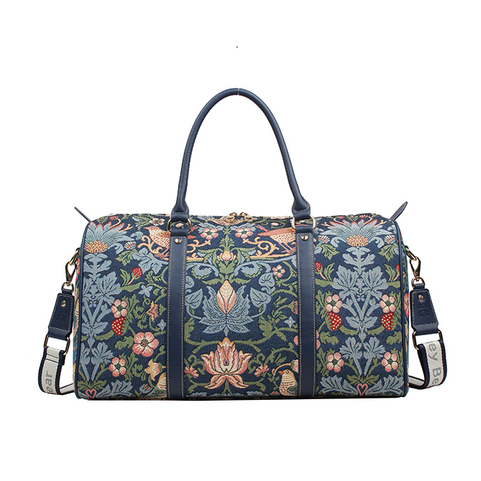 Strawberry & Bird Weekender with Shoulder Strap - H-164