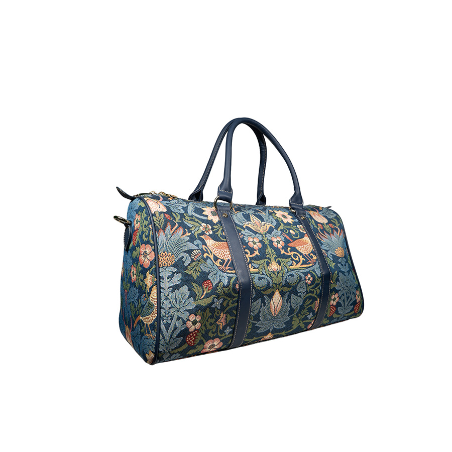 Strawberry & Bird Weekender with Shoulder Strap - H-164