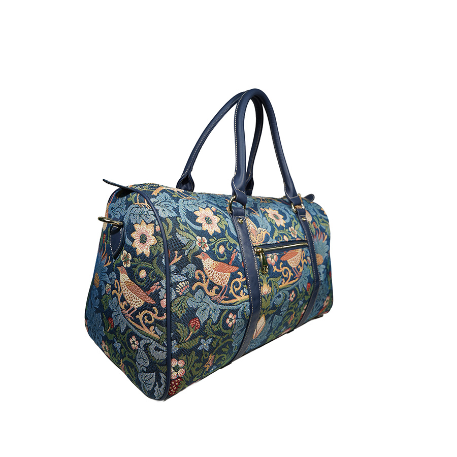 Strawberry & Bird Weekender with Shoulder Strap - H-164