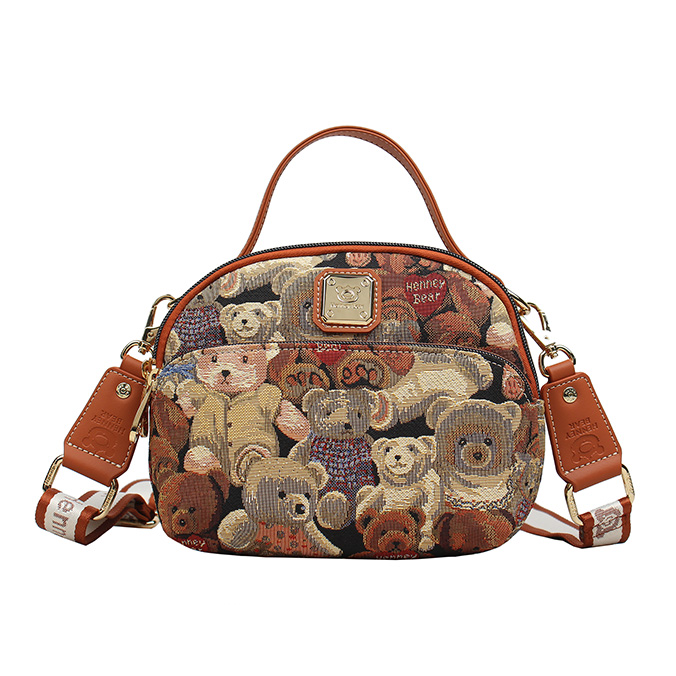 Teddy Bear Women’s tapestry crossbody bag - H-1197