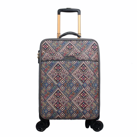 VINTAGE CHECK Cabin Luggage – 20 Inch with TSA Lock - HL-002-20