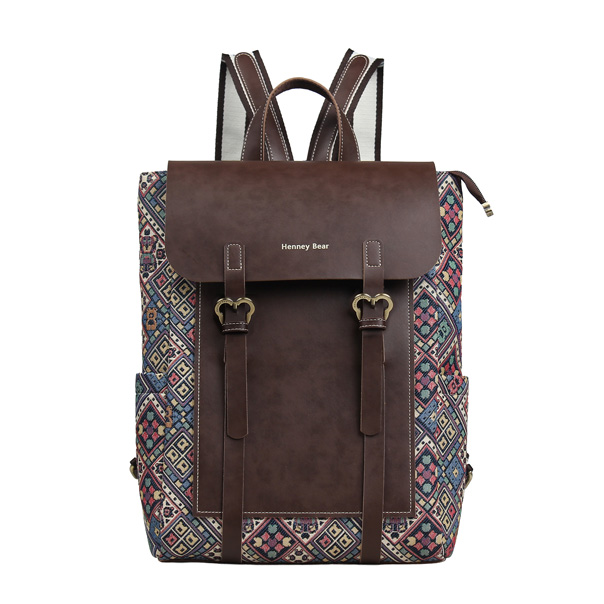 Vintage Check Tapestry Backpack